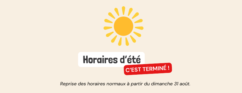 Fin des horaires d’été