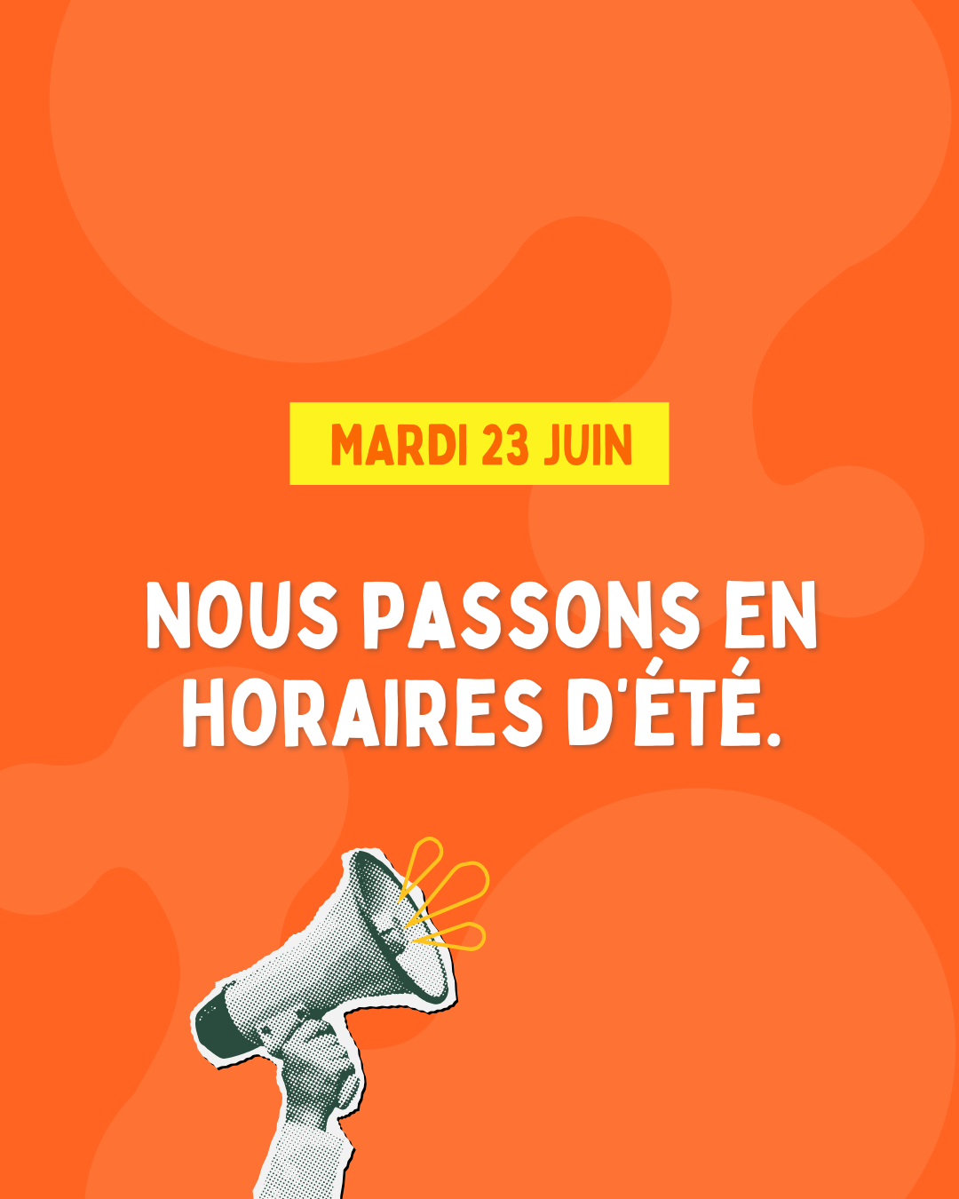 Nous passons en horaires d&rsquo;été
